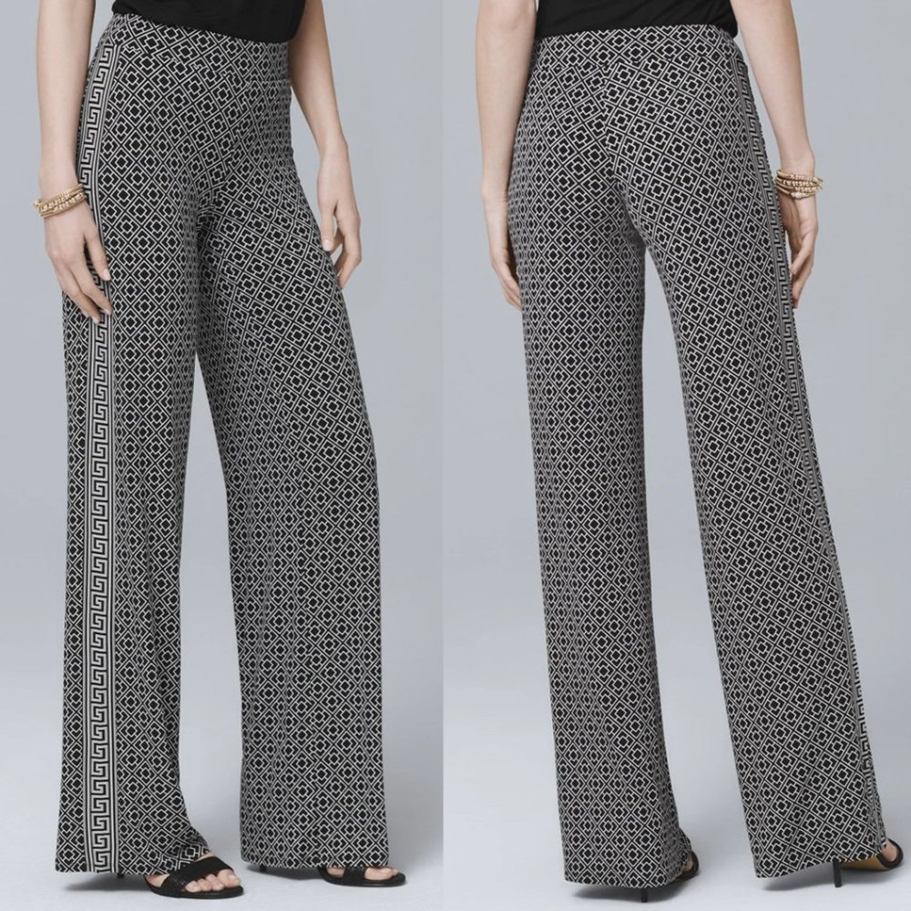 NWT WHBM Black & White Loose Fitting Hippie Pants